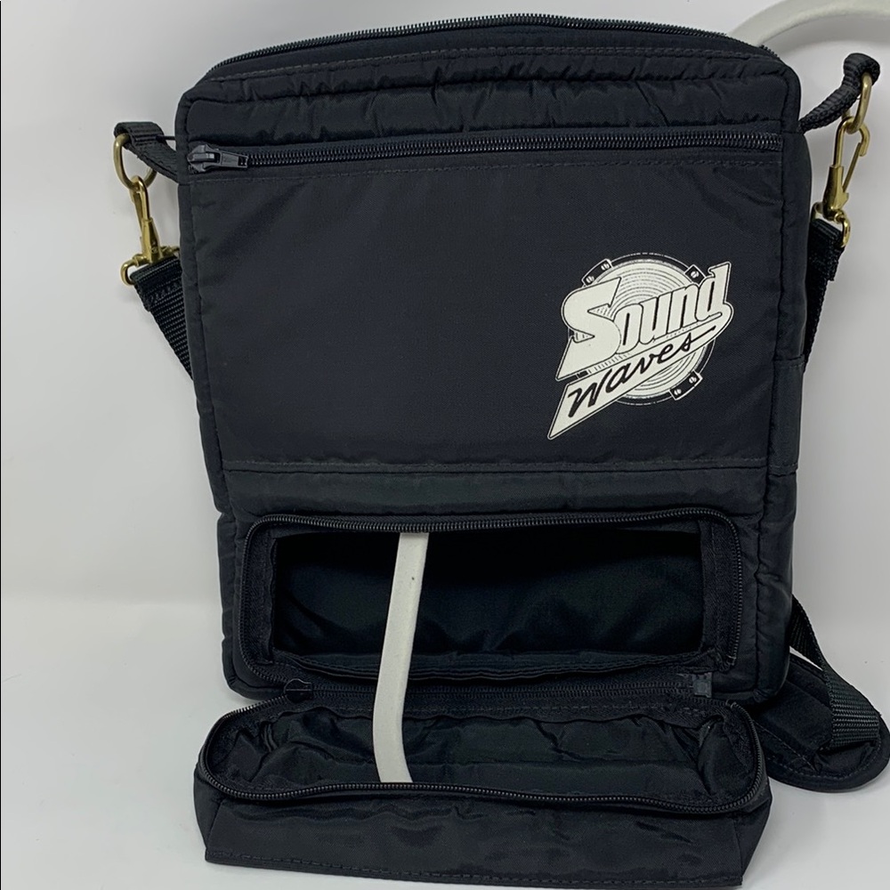 Vintage Sound Waves Black Crossbody Bag - Picture 4 of 8
